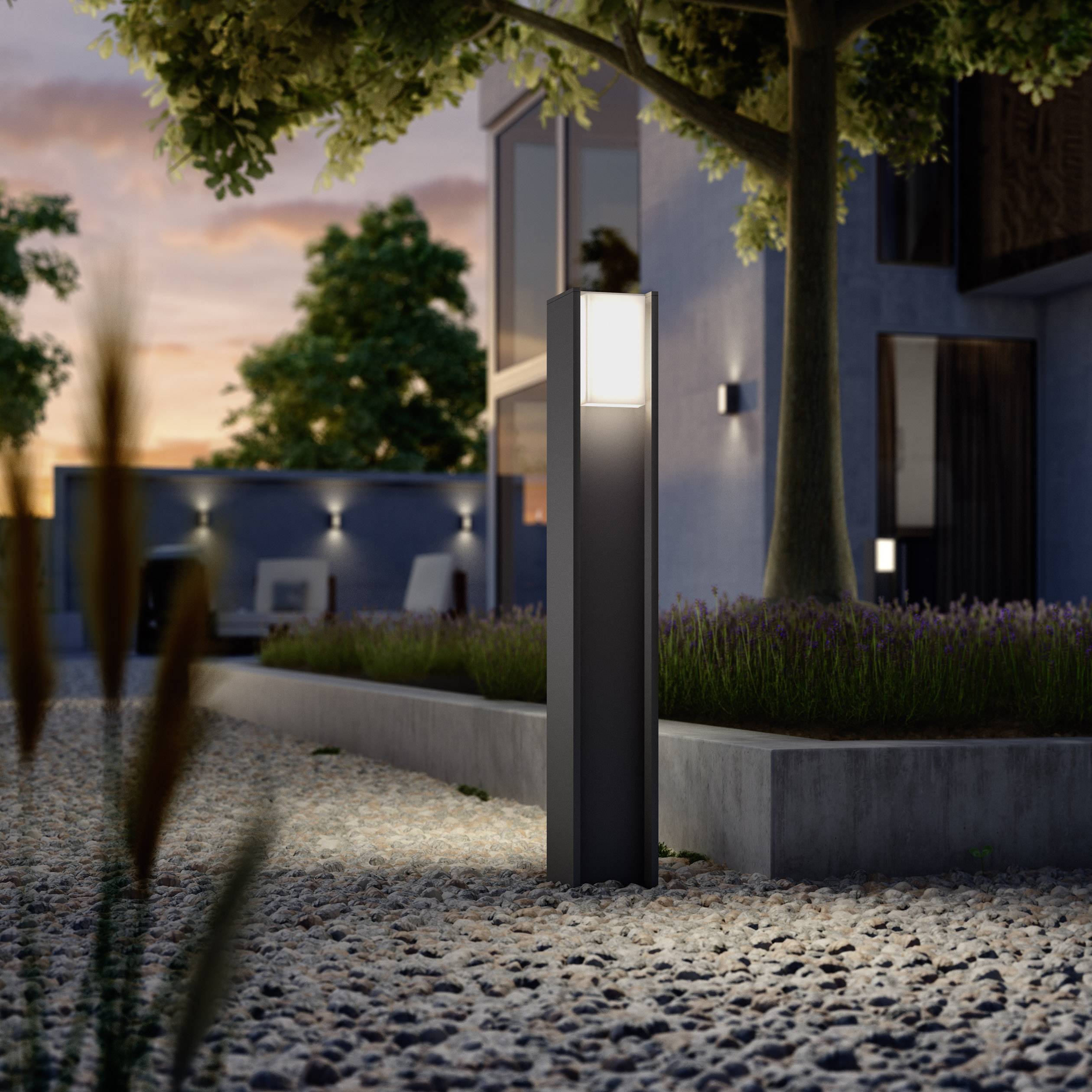 Philips LED Außenstandleuchte 16474/93/P0 Turaco E27 9.5 W Warmweiß