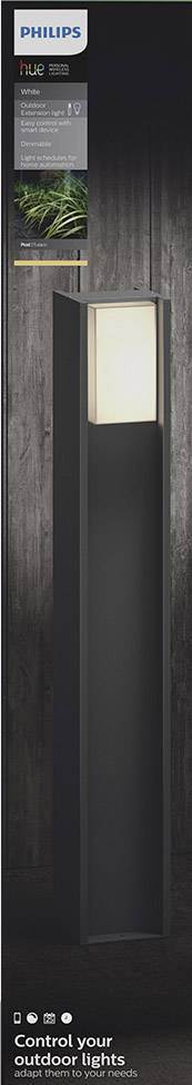 Philips LED Außenstandleuchte 16474/93/P0 Turaco E27 9.5 W Warmweiß