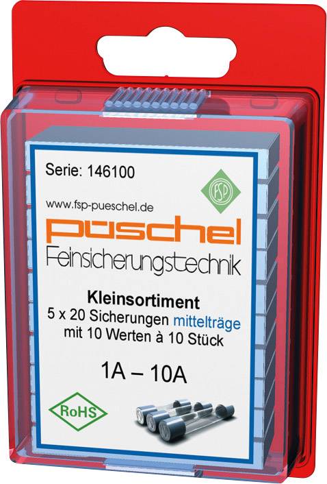Püschel Feinsicherungen SORTI02MB SORTI02MB Feinsicherung (Ø x L) 5 mm x 20 mm Mittelträge -mT- In