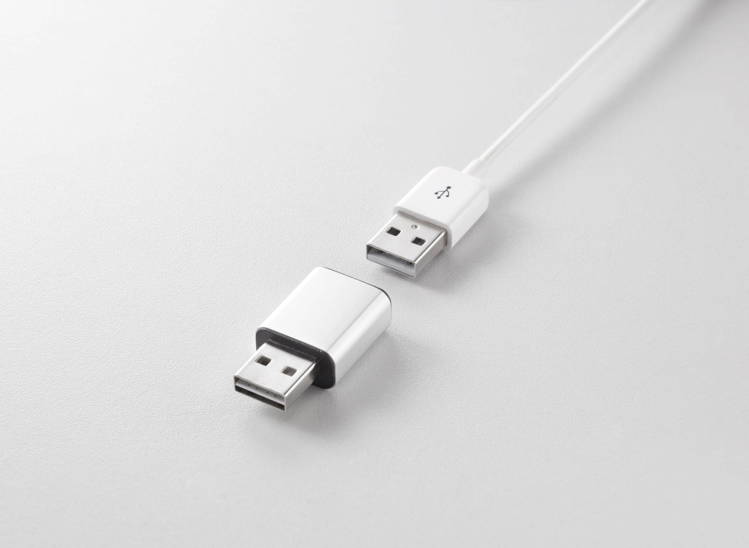 Renkforce USB 2.0 Adapter [1x USB 2.0 Stecker A - 1x USB 2.0 Buchse A] beidseitig verwendbarer Stecker, Aluminium-Stecker