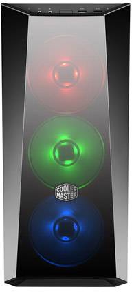 Cooler Master MasterBox Lite 5 RGB Midi-Tower PC-Gehäuse Schwarz 3 Vorinstallierte LED Lüfter, 1 vorinstallierter Lüfter, Für AIO Wasserkühlung g