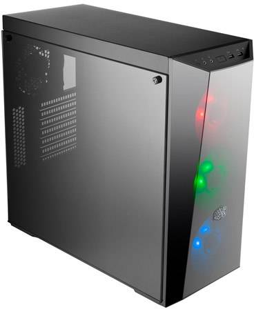 Cooler Master MasterBox Lite 5 RGB Midi-Tower PC-Gehäuse Schwarz 3 Vorinstallierte LED Lüfter, 1 vorinstallierter Lüfter, Für AIO Wasserkühlung g