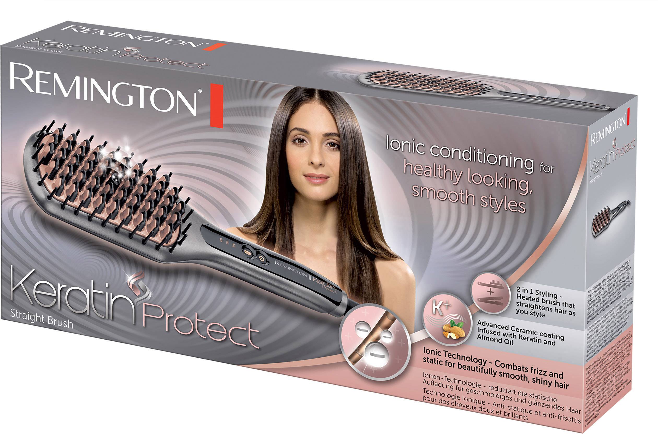 Remington CB7480 Glättungsbürste Rose, Grau mit Ionisierung, automatische Abschaltung