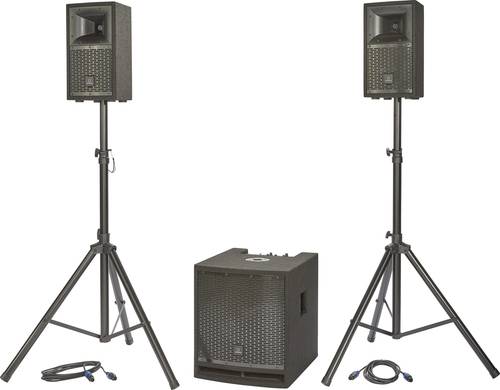 M.I.L.L.Y IV Aktives PA-Lautsprecher-Set inkl. Subwoofer, inkl. Stativ