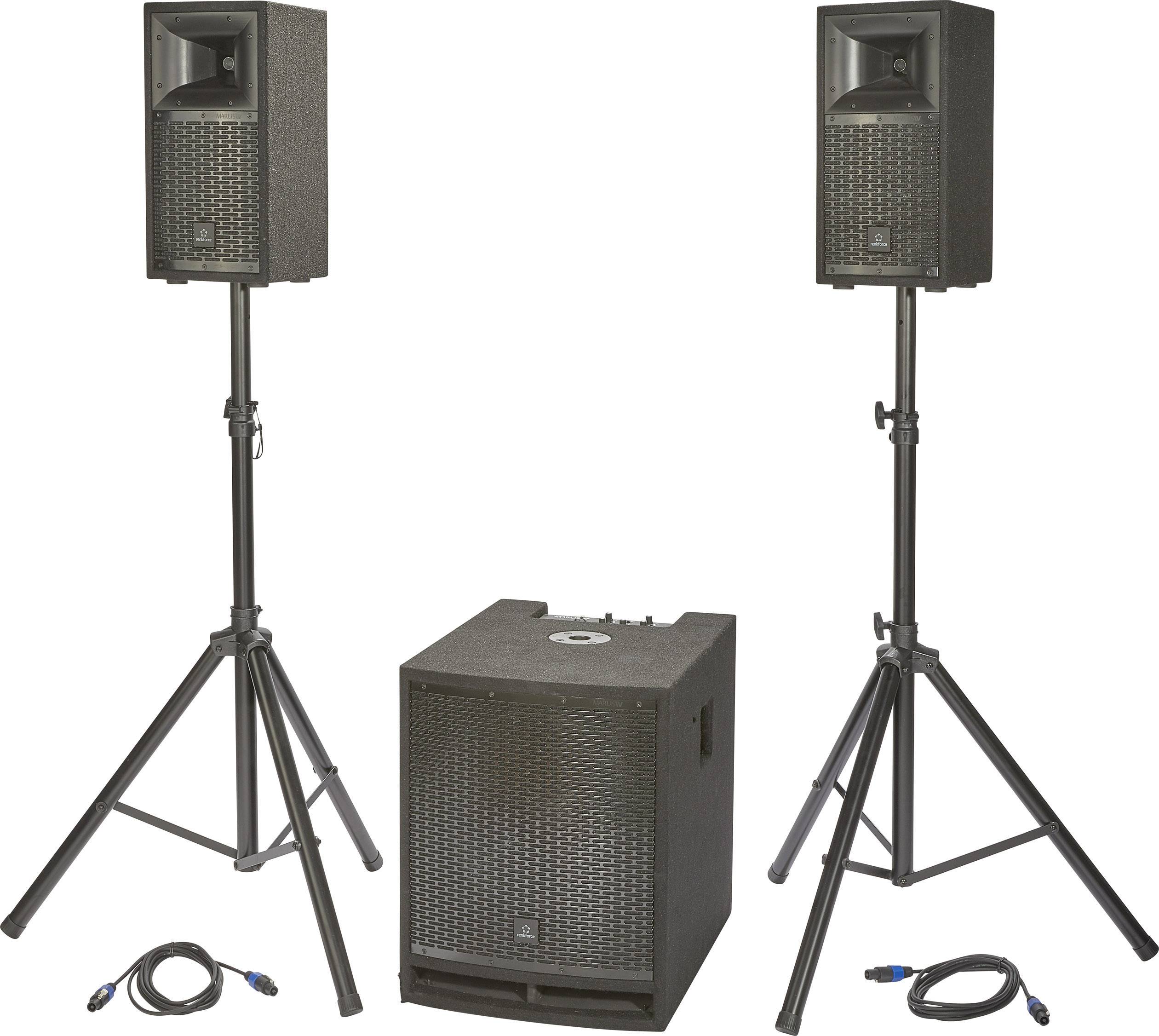 Renkforce M.A.R.L.I.S IV Aktives PA-Lautsprecher-Set inkl. Subwoofer