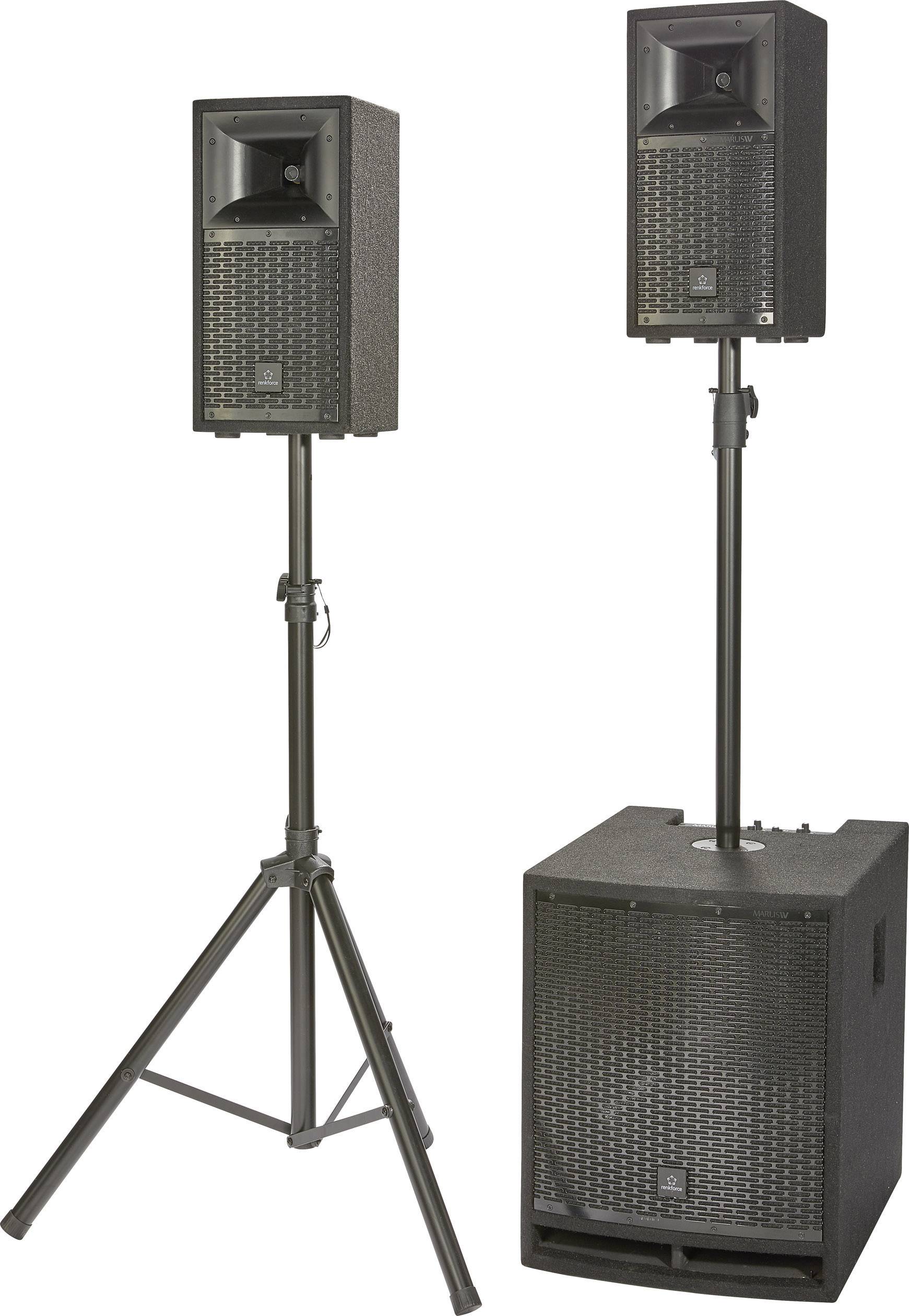 Renkforce M.A.R.L.I.S IV Aktives PA-Lautsprecher-Set inkl. Subwoofer