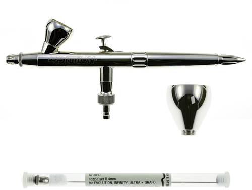 Evolution Silverline Two in One Double Action Airbrush-Pistole Düsen-Ø 0,2 + 0,
