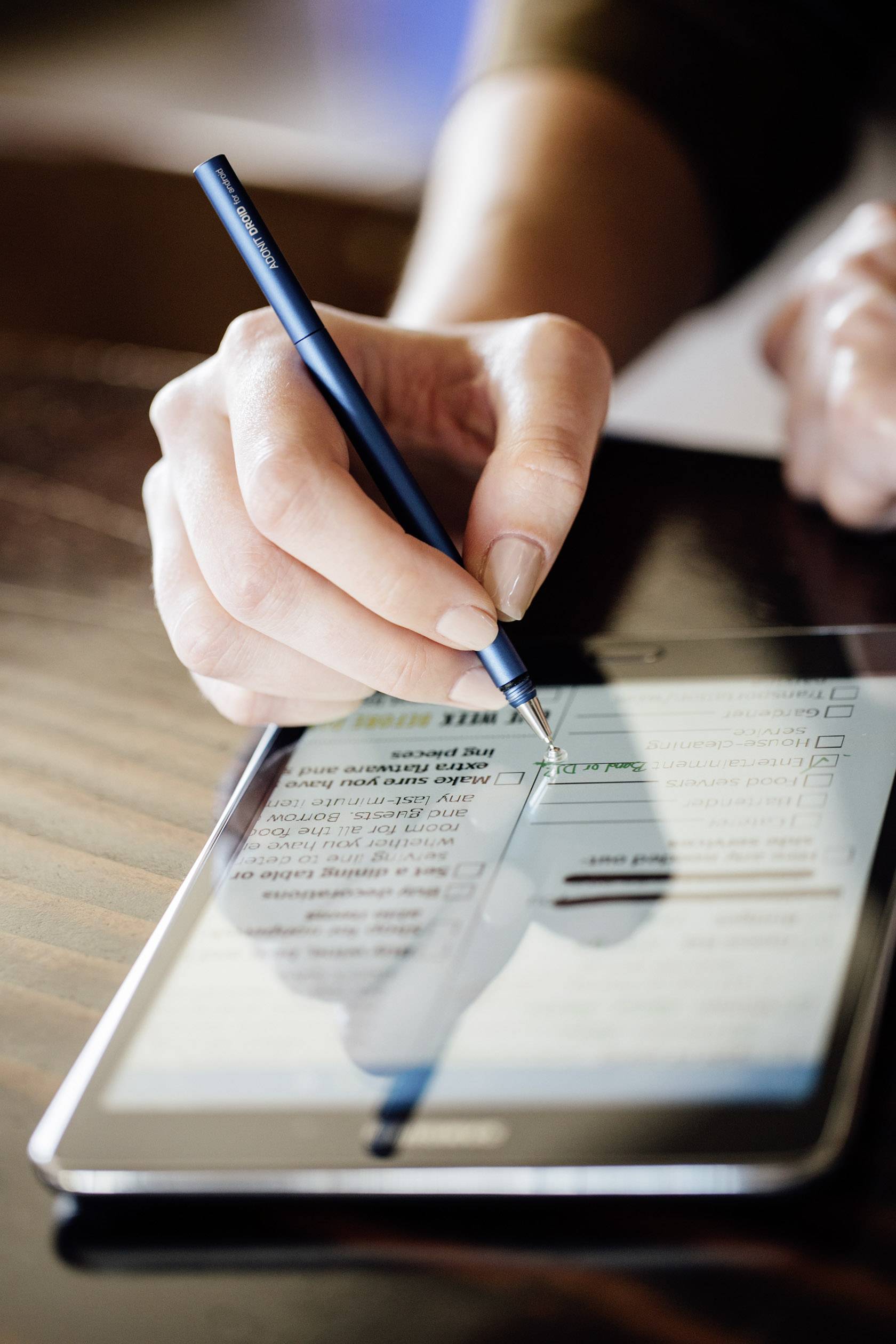 Adonit Droid Touchpen mit präziser Schreibspitze Mitternachtsblau