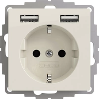 2USB 2U-449276 Unterputz-Steckdose VDE, mit USB, erhöhter Berührungsschutz IP20 Reinweiß, Glanzeffekt 2USB 2U-449276 Unterputz-Steckdose VDE, mit USB, erhöhter Berührungsschutz IP20 Reinweiß, Glanzeffekt