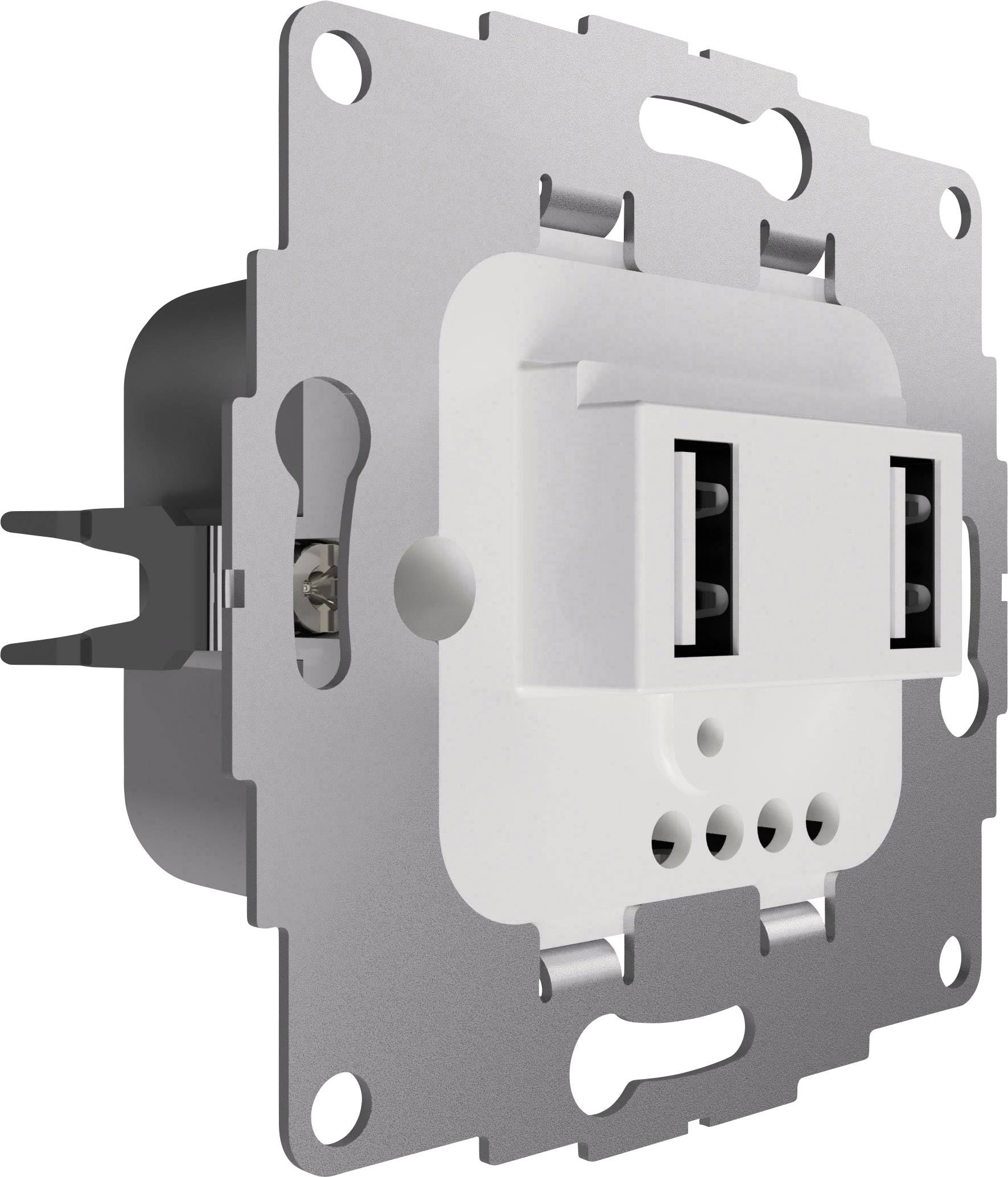 2USB 2U-449474 1fach Unterputz-Einsatz IP20 Hellgrau