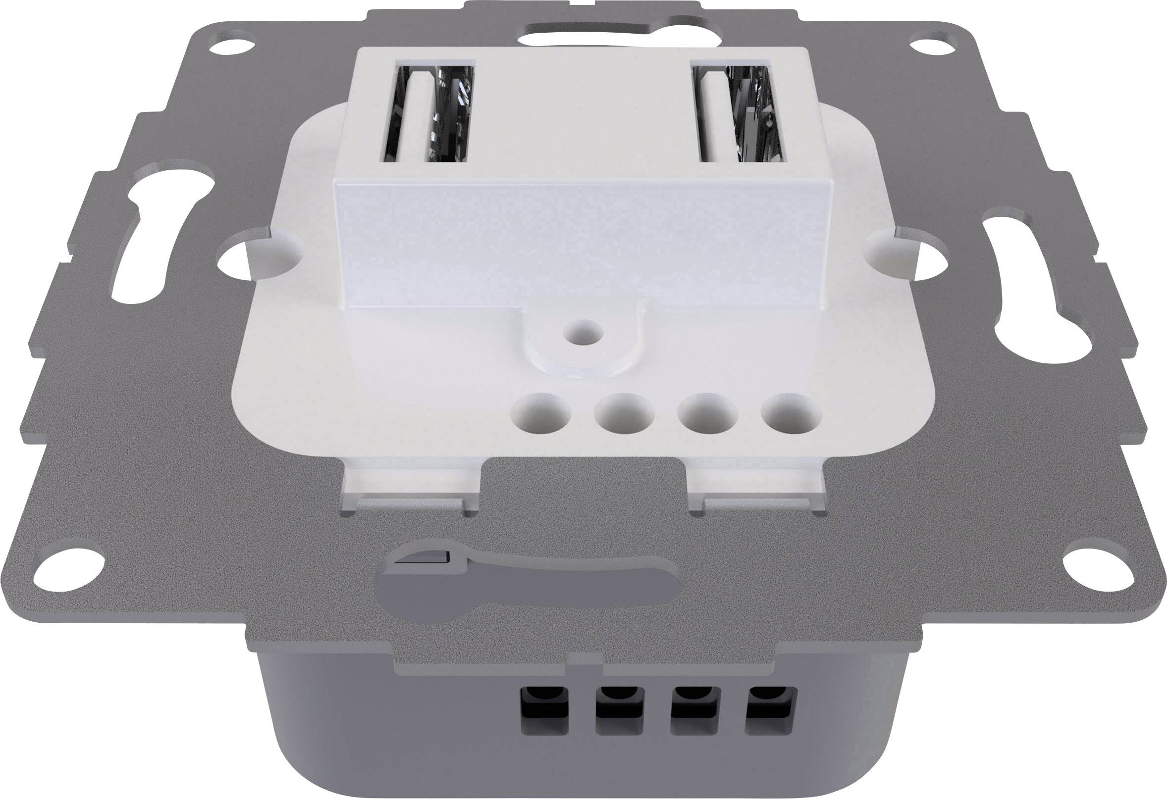 2USB 2U-449474 1fach Unterputz-Einsatz IP20 Hellgrau