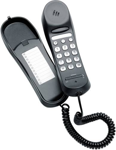 Emporia TS1 Schnurgebundenes Telefon, analog Wahlwiederholung, Optische Anrufsignalisierung Schwarz