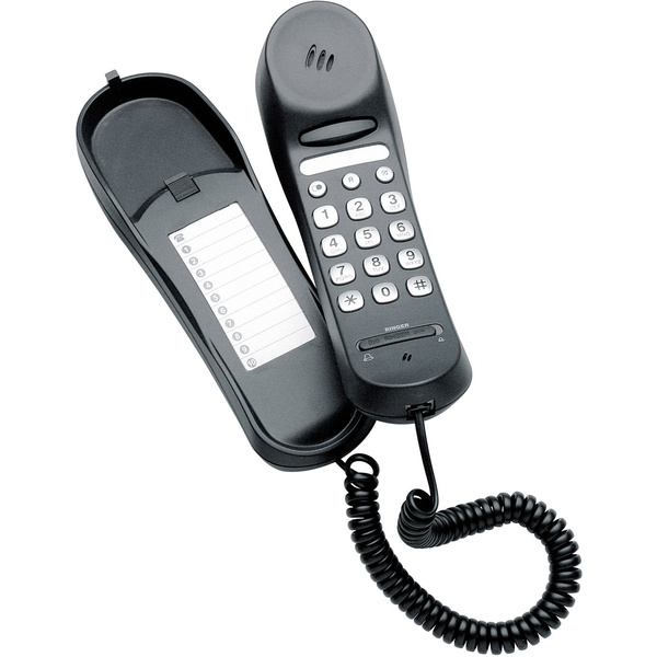 Téléphone filaire Emporia TS1 TS1 recomposition automatique du numéro, signal d'appel optique noir 1 pc(s)