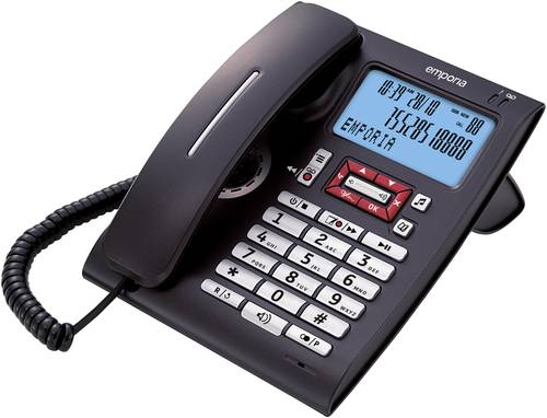 Emporia T14AB Schnurgebundenes Telefon, analog Anrufbeantworter, Freisprechen Beleuchtetes Display S