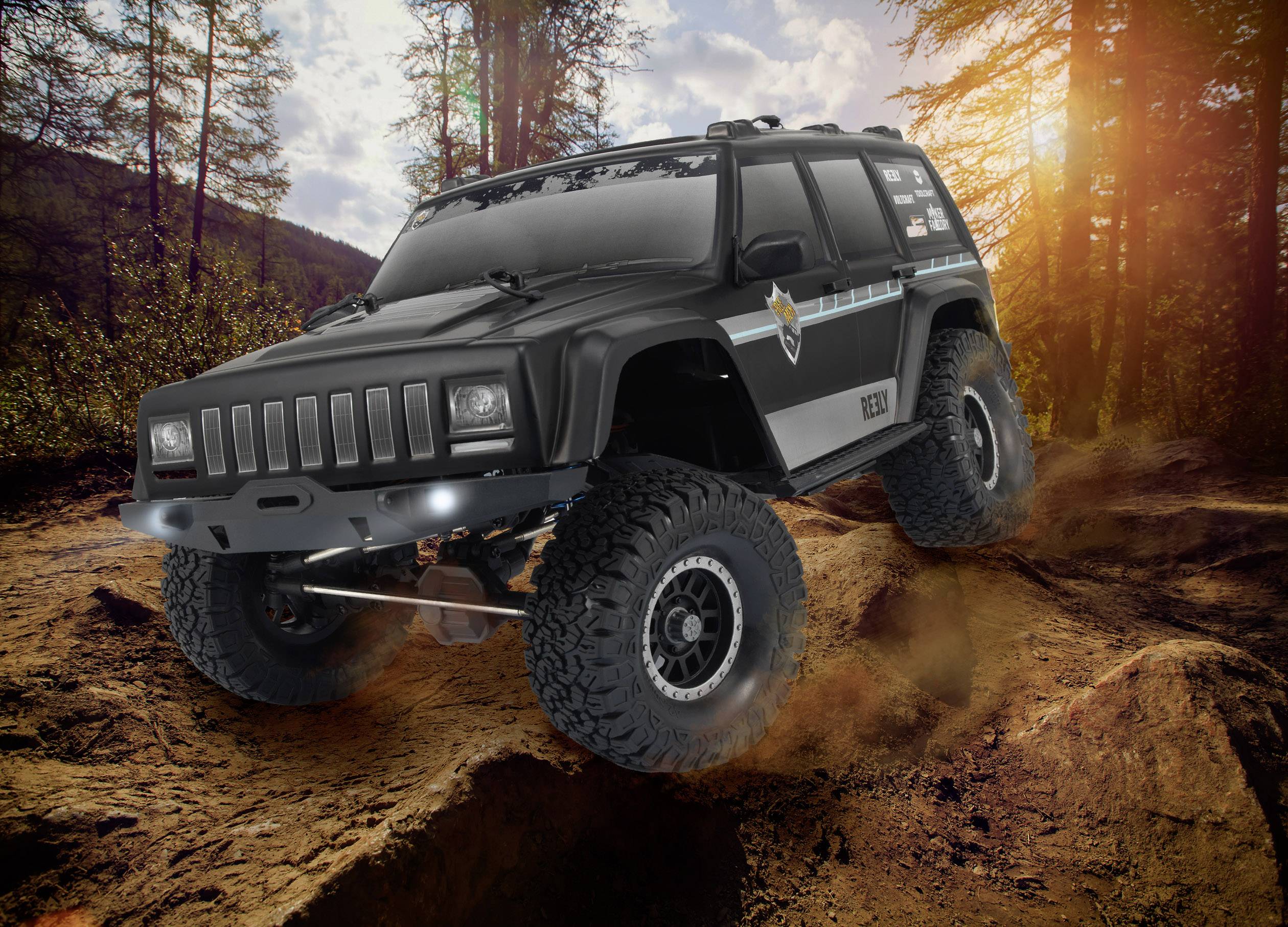 Reely Free Men Brushed 1:10 RC Modellauto Elektro Crawler Allradantrieb (4WD) 100% RtR 2,4GHz inkl. Akku, Ladegerät und