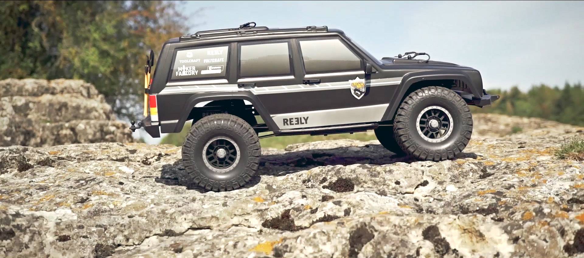 Reely Free Men Brushed 1:10 RC Modellauto Elektro Crawler Allradantrieb (4WD) 100% RtR 2,4GHz inkl. Akku, Ladegerät und