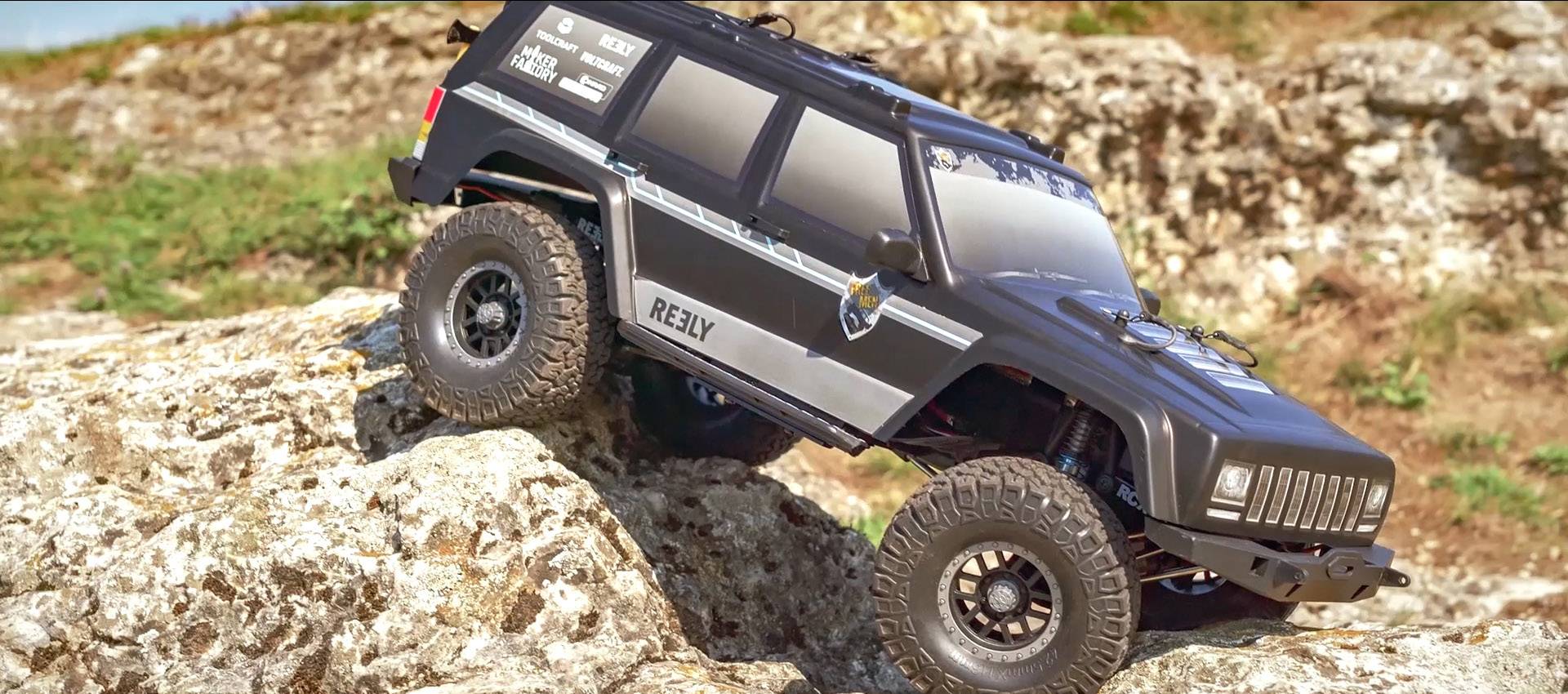 Reely Free Men Brushed 1:10 RC Modellauto Elektro Crawler Allradantrieb (4WD) 100% RtR 2,4GHz inkl. Akku, Ladegerät und