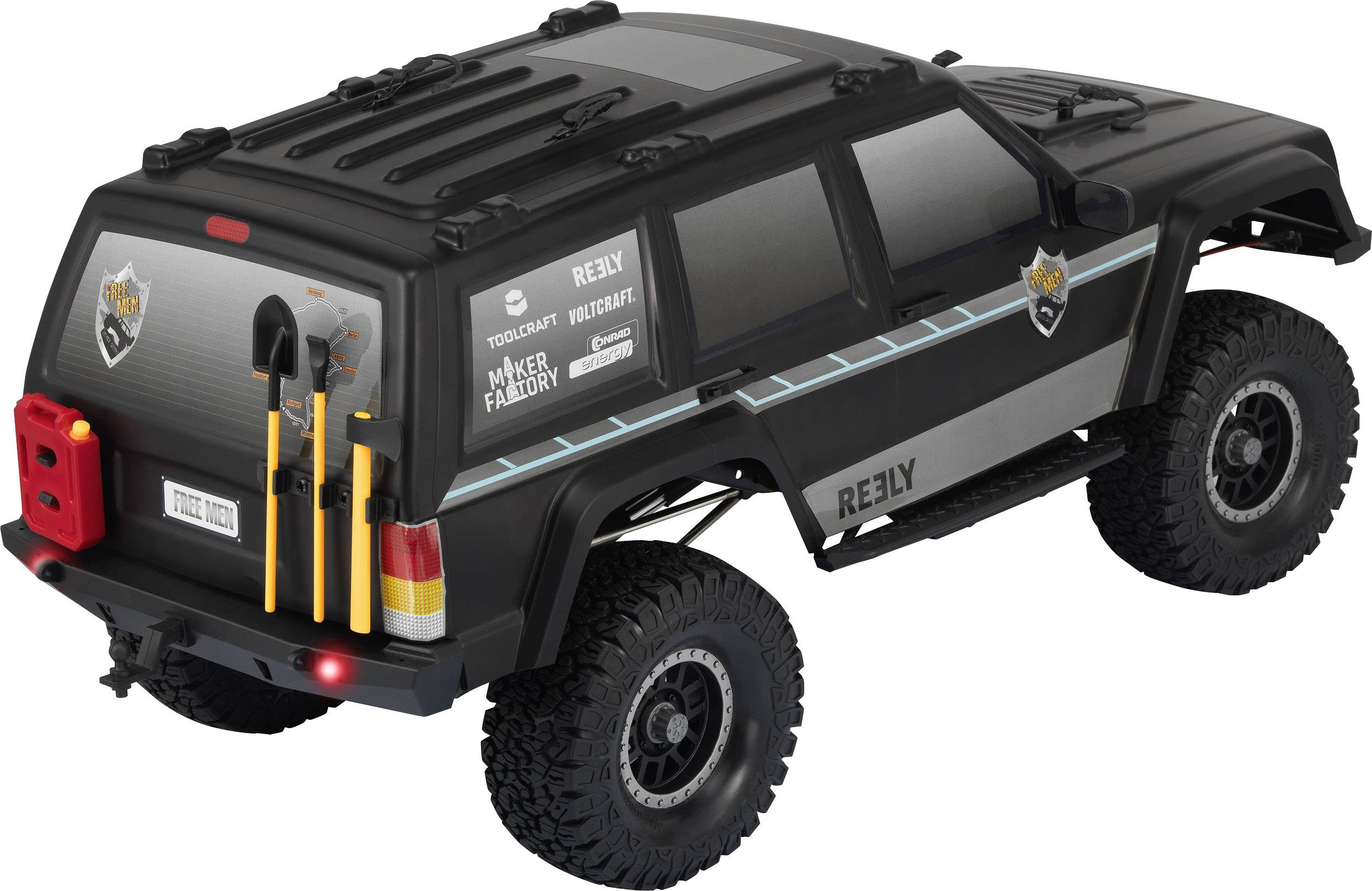 Reely Free Men Brushed 1:10 RC Modellauto Elektro Crawler Allradantrieb (4WD) 100% RtR 2,4GHz inkl. Akku, Ladegerät und