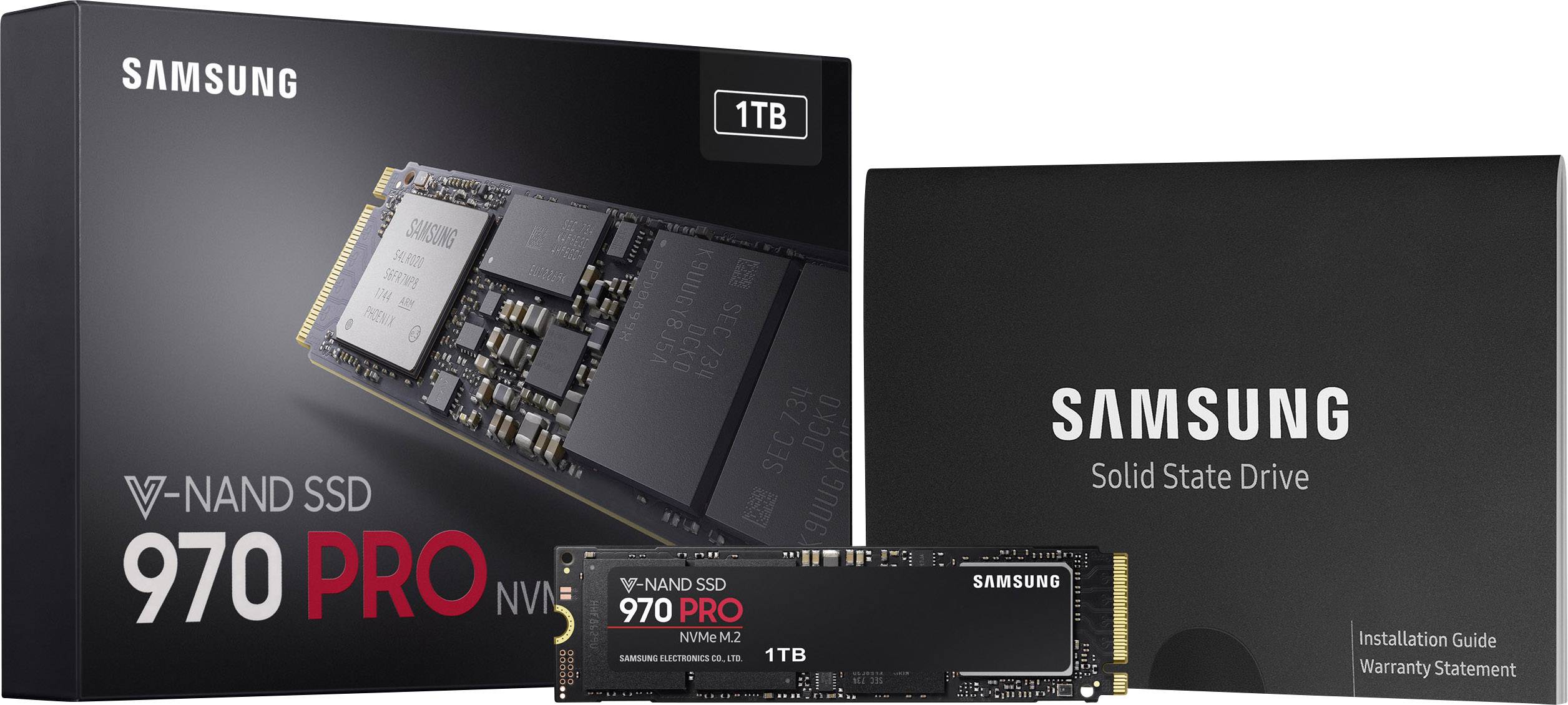 Samsung 970 PRO 1 TB Interne M.2 PCIe NVMe SSD 2280 M.2 NVMe PCIe 3.0 x4 Retail MZ-V7P1T0BW