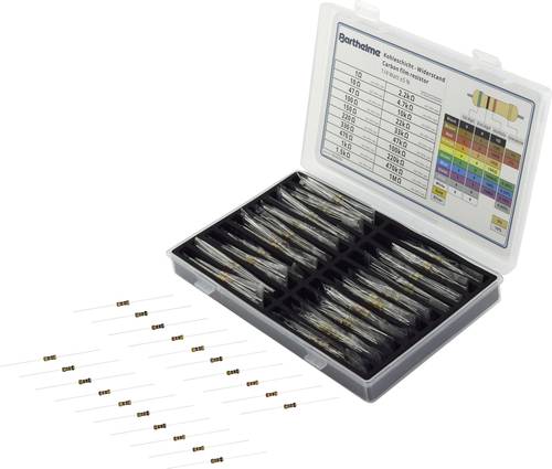 Kohleschicht-Widerstand Sortiment axial bedrahtet 0207 0.25W 5% 400St.