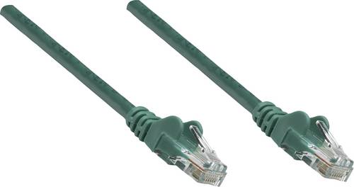Intellinet RJ45 Netzwerk Anschlusskabel CAT 6 S/FTP 1.50m Grün Folienschirm, Geflechtschirm, Haloge