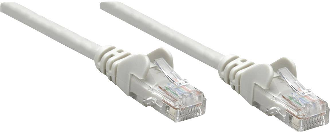 Zwei weiße Ethernet-Kabel mit RJ45-Steckern, die zur Internetverbindung verwendet werden.