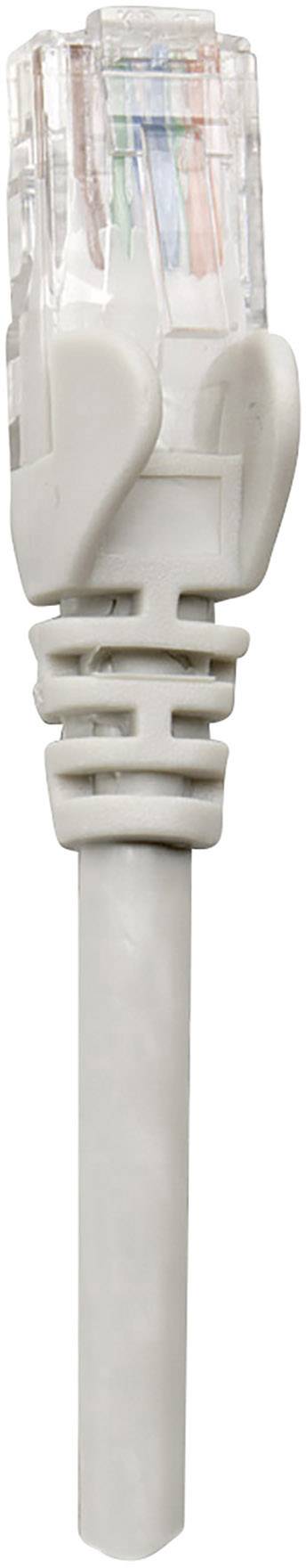 Weißes Ethernet-Kabel mit transparentem RJ45-Stecker, gezeigt aus der Nähe.