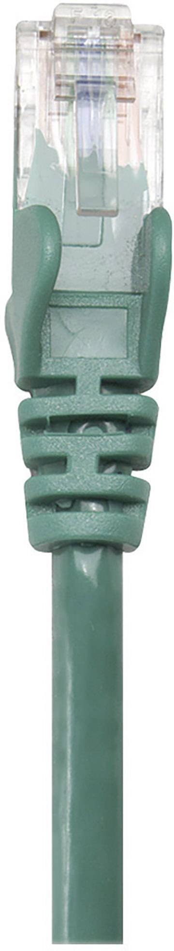 Ein grünes Ethernet-Kabel mit RJ45-Stecker, mit deutlichen Kontakten, symbolisiert Datenübertragung oder Internetverbindung.