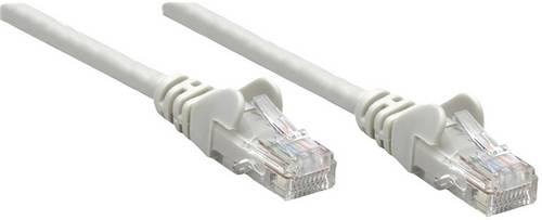 Intellinet RJ45 Netzwerk Anschlusskabel CAT 6 S/FTP 1.50m Grau Folienschirm, Geflechtschirm, Halogen