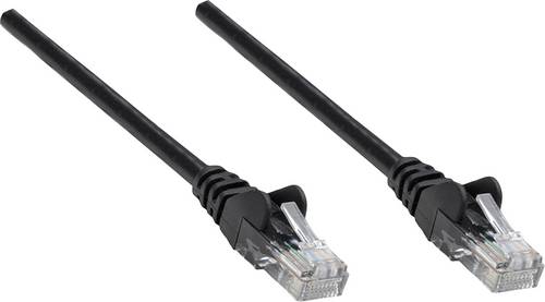 Intellinet RJ45 Netzwerk Anschlusskabel CAT 6 U/UTP 25.00cm Schwarz