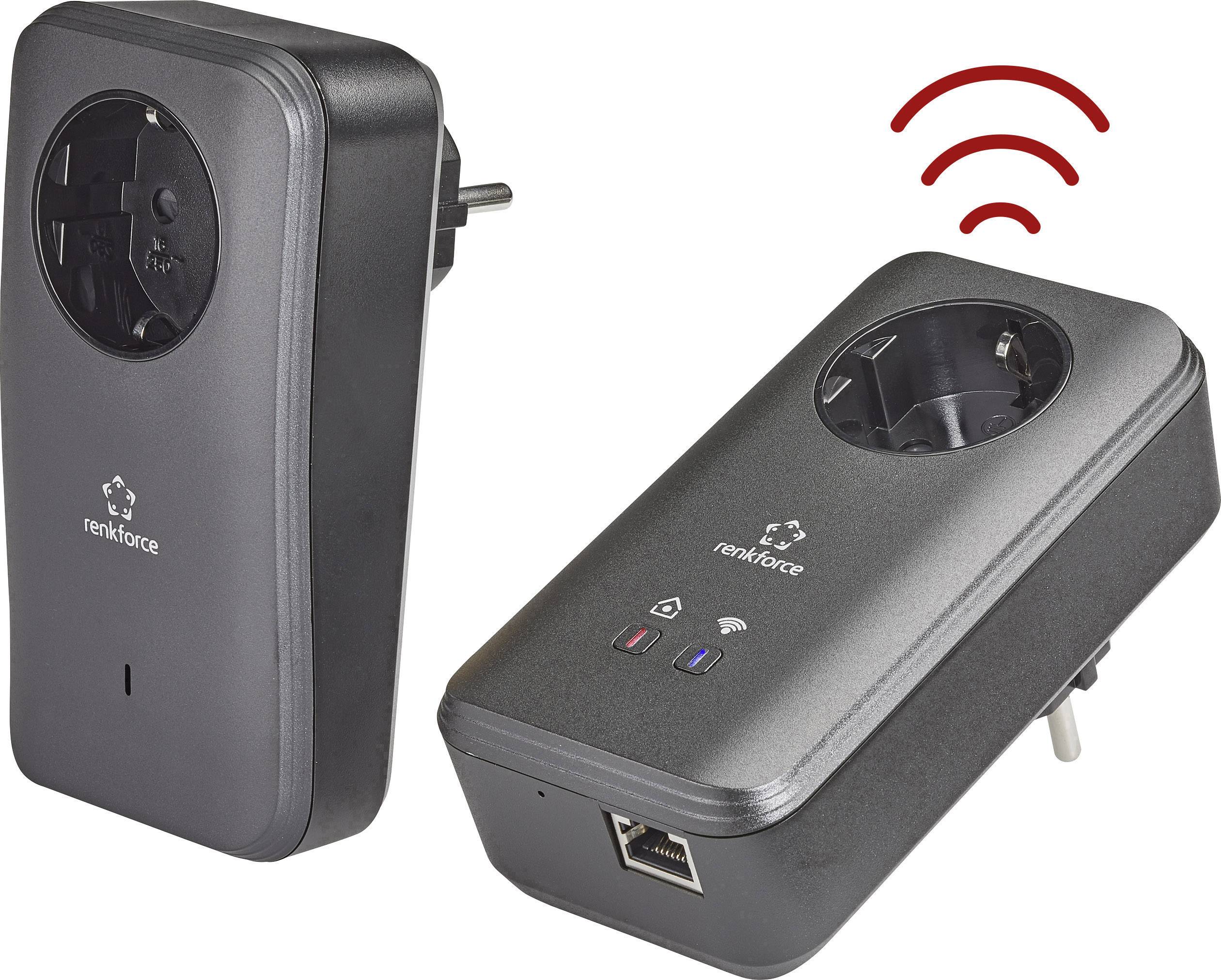 Renkforce PL600D WiFi Powerline WLAN Starter Kit RF-3385554 500MBit/s