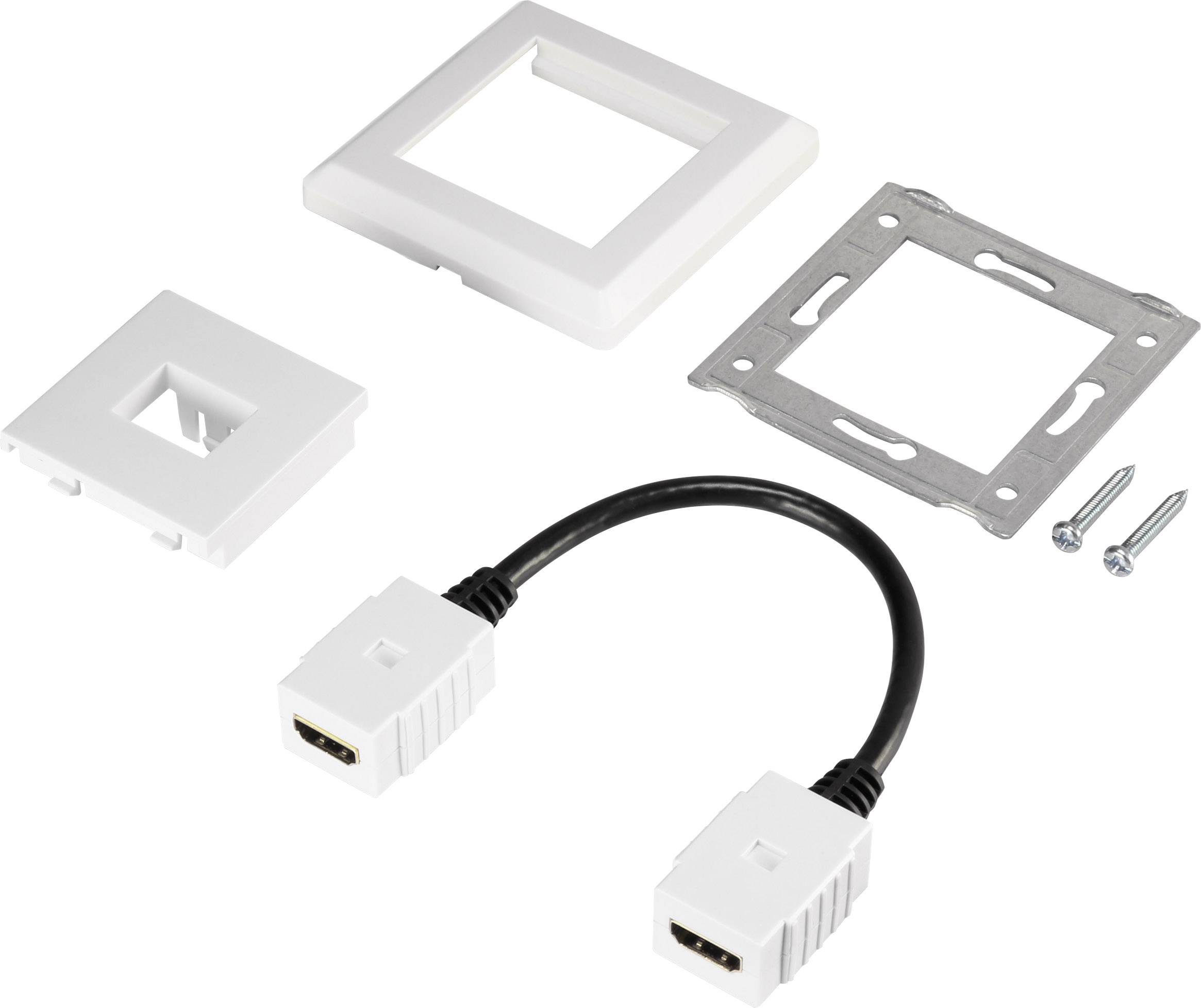 Renkforce RF-4538136 HDMI Adapter [1x HDMI-Buchse - 1x HDMI-Buchse] Weiß vergoldete Steckkontakte 15.00cm
