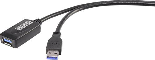 Renkforce USB 3.0 Verlängerungskabel [1x USB 3.0 Stecker A - 1x USB 3.0 Buchse A] 5.00m Schwarz