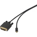 Renkforce USB / DVI Anschlusskabel 3.00m vergoldete Steckkontakte Schwarz [1x USB-C™ Stecker - 1x DVI-Stecker 24+1pol.]