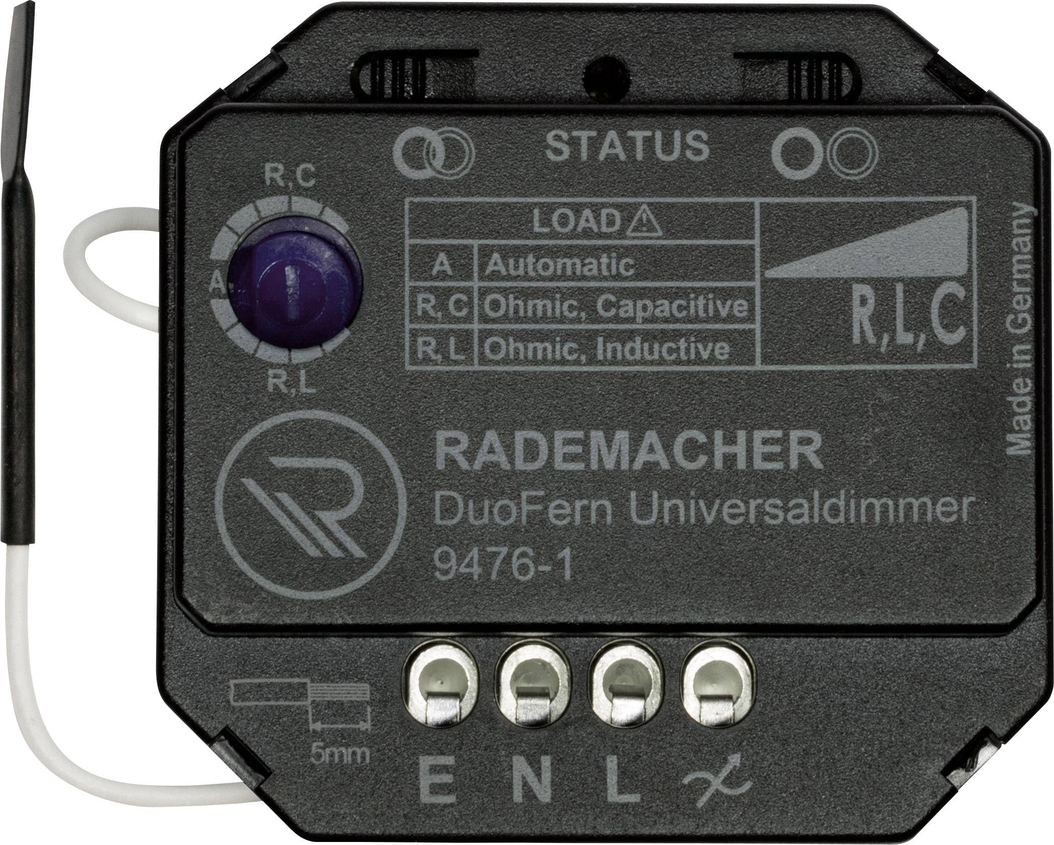 Rademacher 35140462 DuoFern 9476-1 DuoFern 1-Kanal Universal-Dimmaktor Unterputz