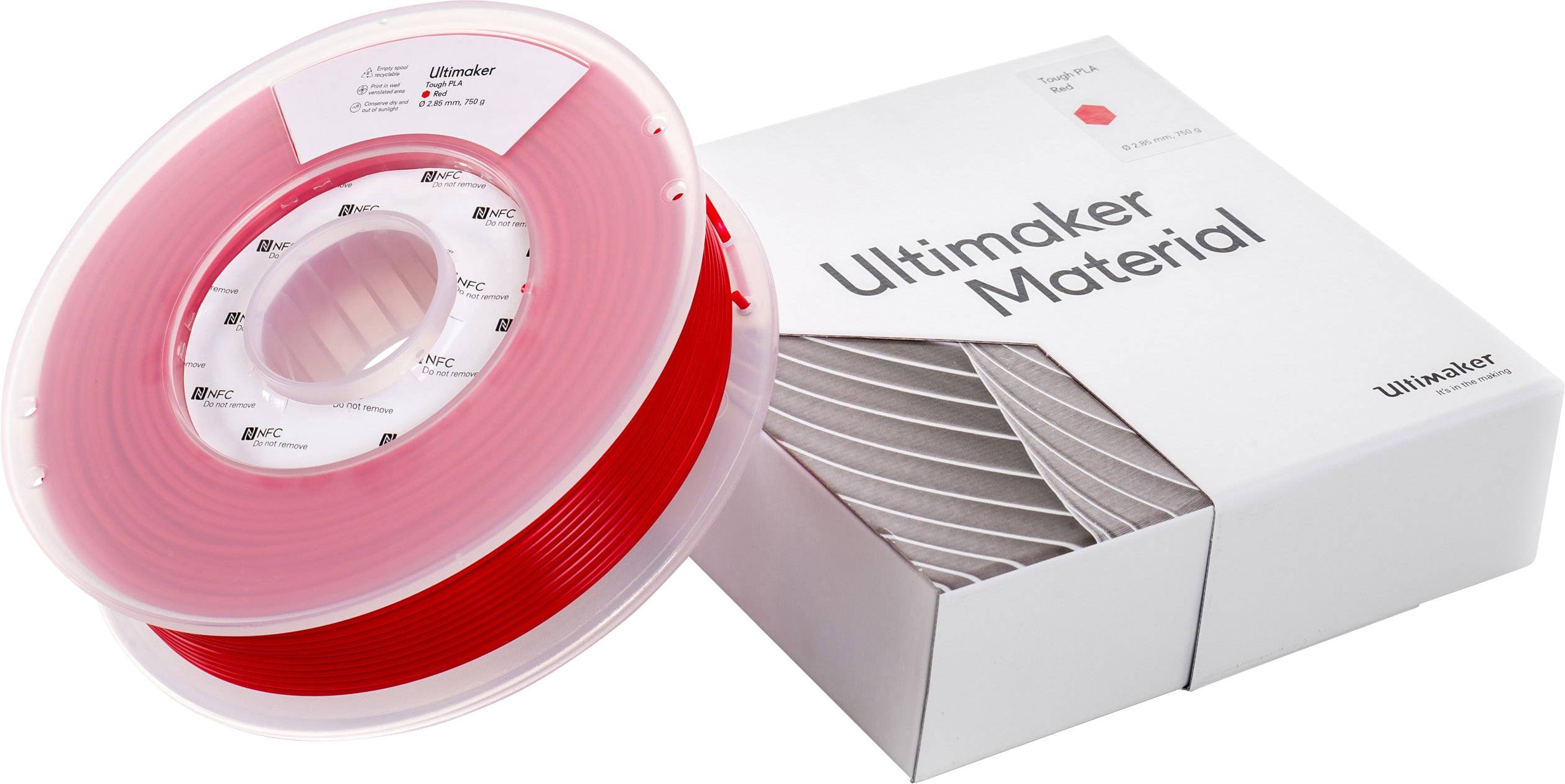 UltiMaker Filament Tough PLA 2.85mm Rot 750g
