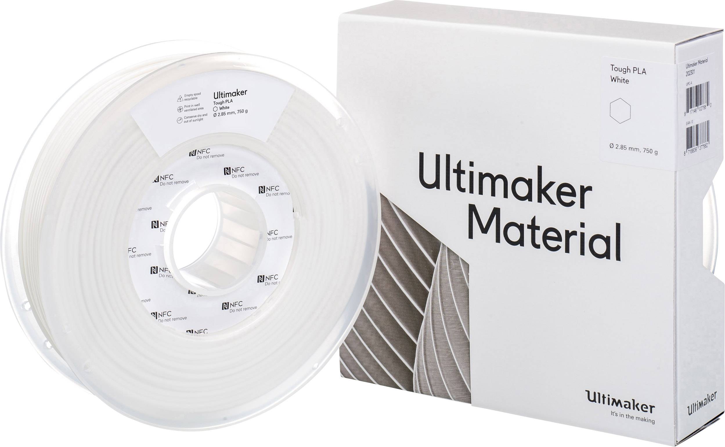 UltiMaker Filament Tough PLA 2.85mm Weiß 750g