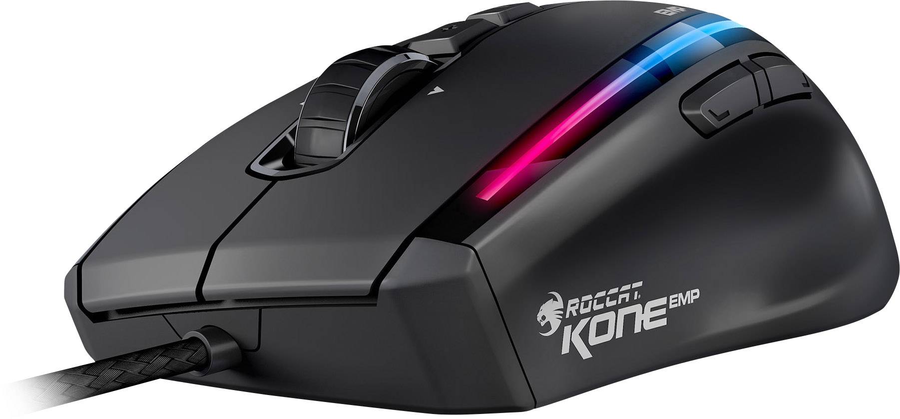 Roccat Kone EMP - Max Performance RGB USB-Gaming-Maus Optisch Ergonomisch, Beleuchtet, Integrierter Profilspeicher Schwarz