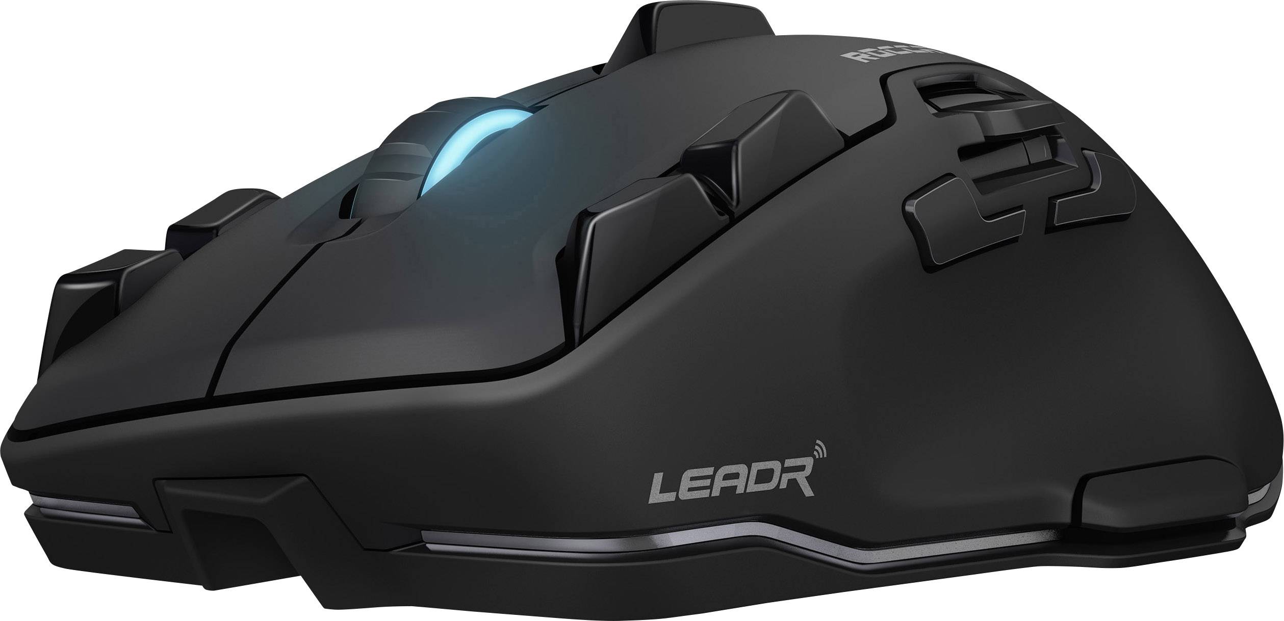 Roccat Leadr Multi-Button RGB Funk-Gaming-Maus Optisch Ergonomisch, Beleuchtet Schwarz