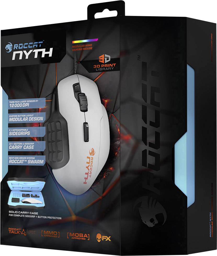 ROCCAT NYTH MMO USB GAMING MAUS WH