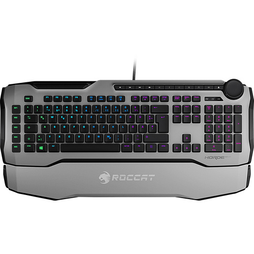 Roccat Horde AIMO - Membranical RGB Gaming Keyboard USB Gaming-Tastatur Beleuchtet, Handballenauflage, Integrierter