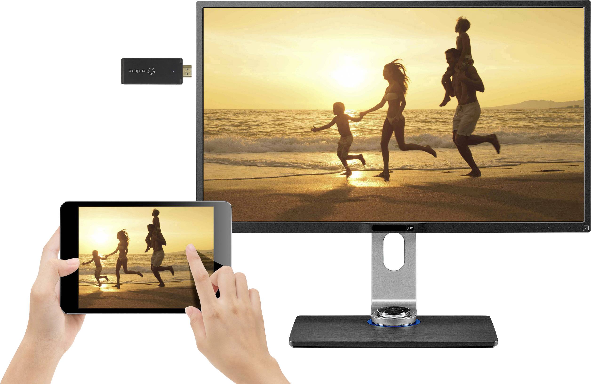 Renkforce renkCast 3 HDMI Streaming Stick AirPlay, Miracast, DLNA, externe Antenne