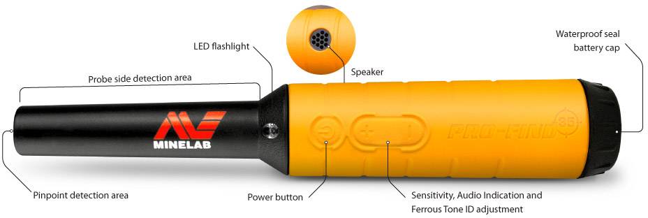 MineLab Pro Find 35 Handdetektor akustisch, Vibration MProF35
