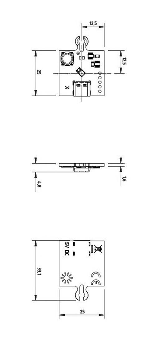 Lumitronix Flächen-LED Warmweiß (L x B x H) 30.10 x 25 x 4.80mm