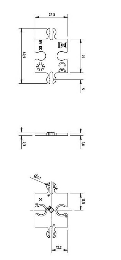 Lumitronix Flächen-LED Grün (L x B x H) 40.90 x 24.50 x 2.30 mm