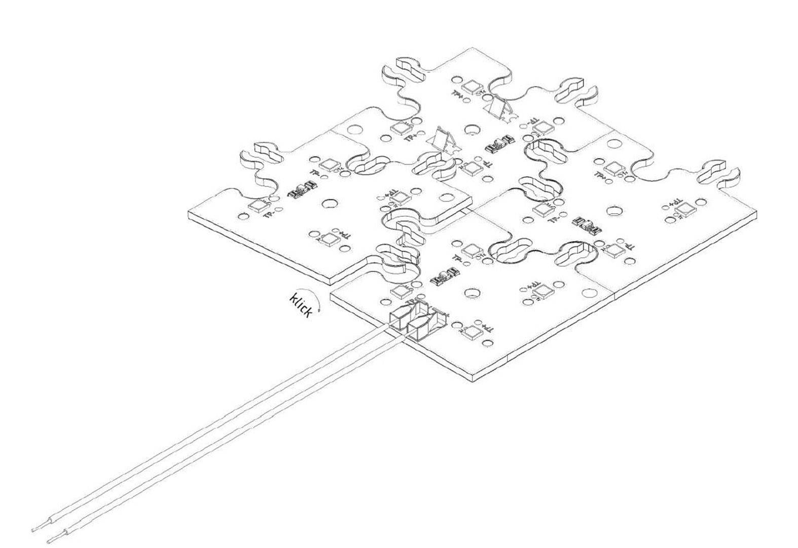 Lumitronix Flächen-LED ConextMatrix Eckmodul Warmweiß (L x B x H) 40 x 40 x 4.64mm