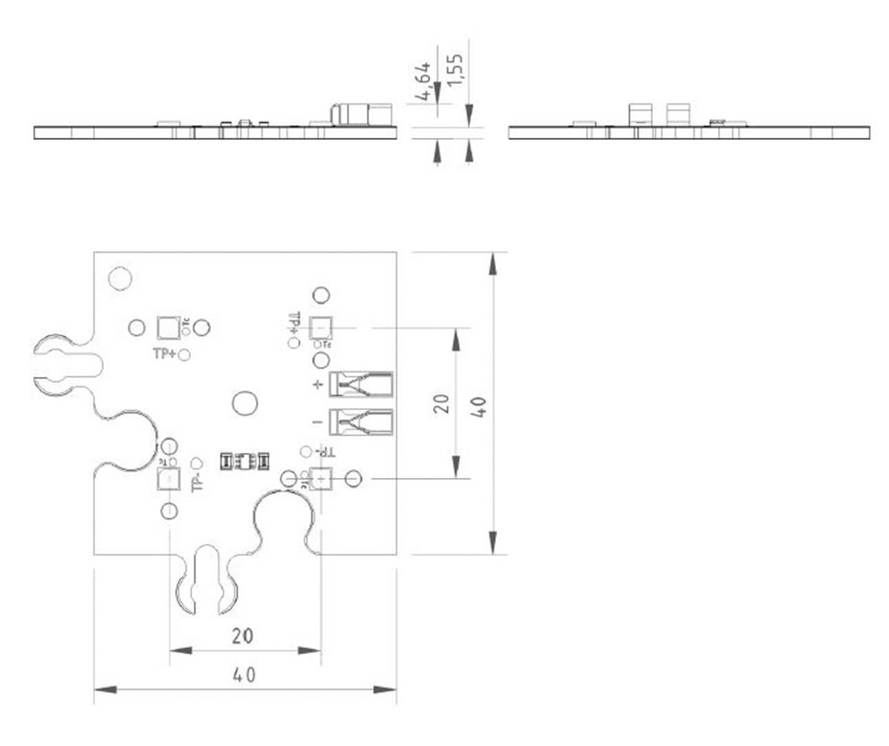 Lumitronix Flächen-LED ConextMatrix Eckmodul Warmweiß (L x B x H) 40 x 40 x 4.64 mm
