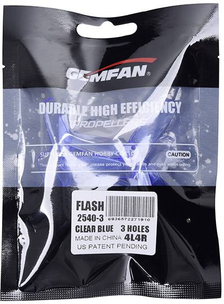 GEMFAN 3-Blatt Race Copter-Propeller-Set Normal 2.5 x 4 Zoll (6.4 x 10.2 cm) PMPC2540-3L