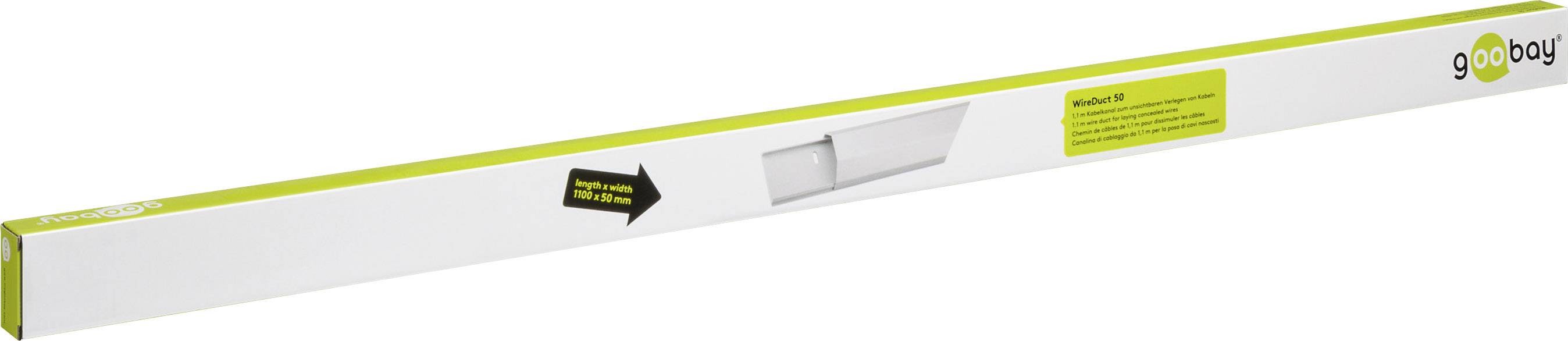 Goobay 90728 Kabelkanal Flexkanal (L x B x H) 1100 x 50 x 26 mm 1 St. Weiß