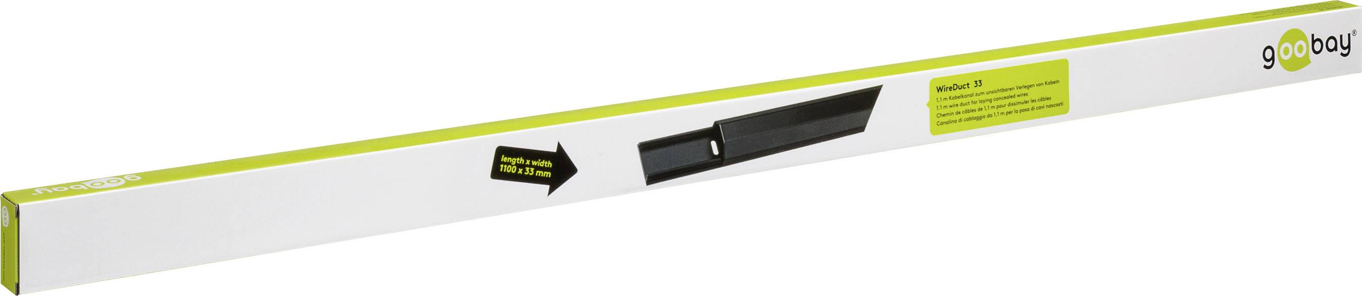Goobay 90723 Kabelkanal Flexkanal (L x B x H) 1100 x 33 x 18 mm 1 St. Schwarz